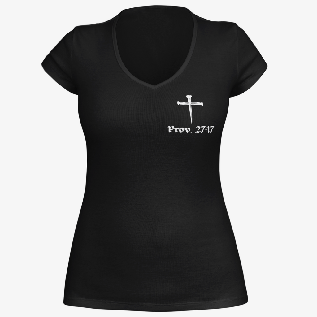 ISIM Prov. 27:17 Women's Vneck Tee