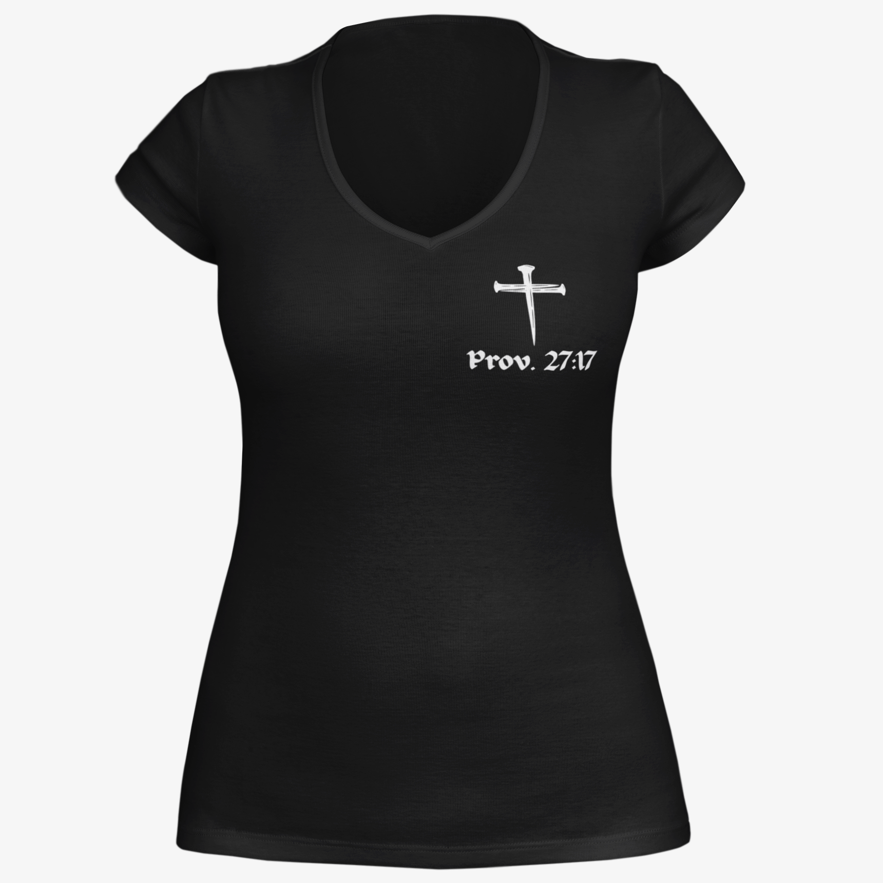 ISIM Prov. 27:17 Women's Vneck Tee